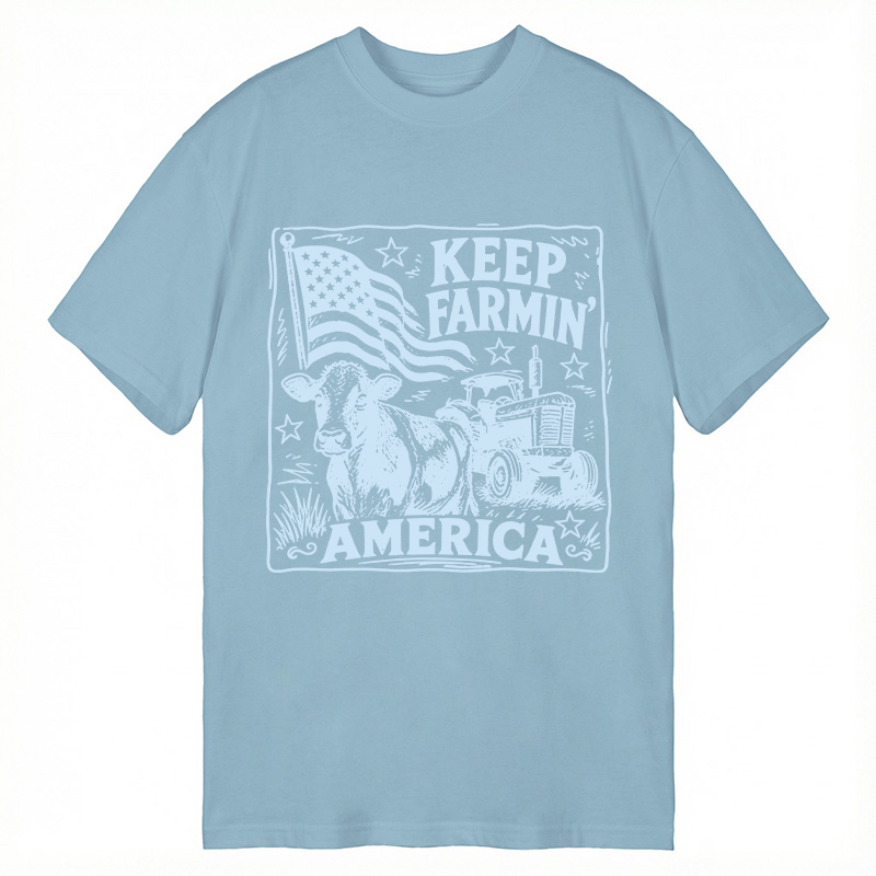 Modecanvas Keep Farmin DTG Printing Classic T-Shirt-modecanvas