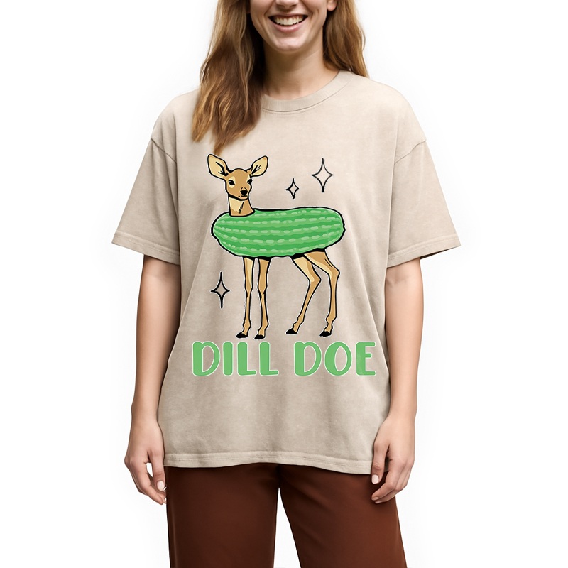 Modecanvas Dill Doe DTG Printing Washed T-Shirt
