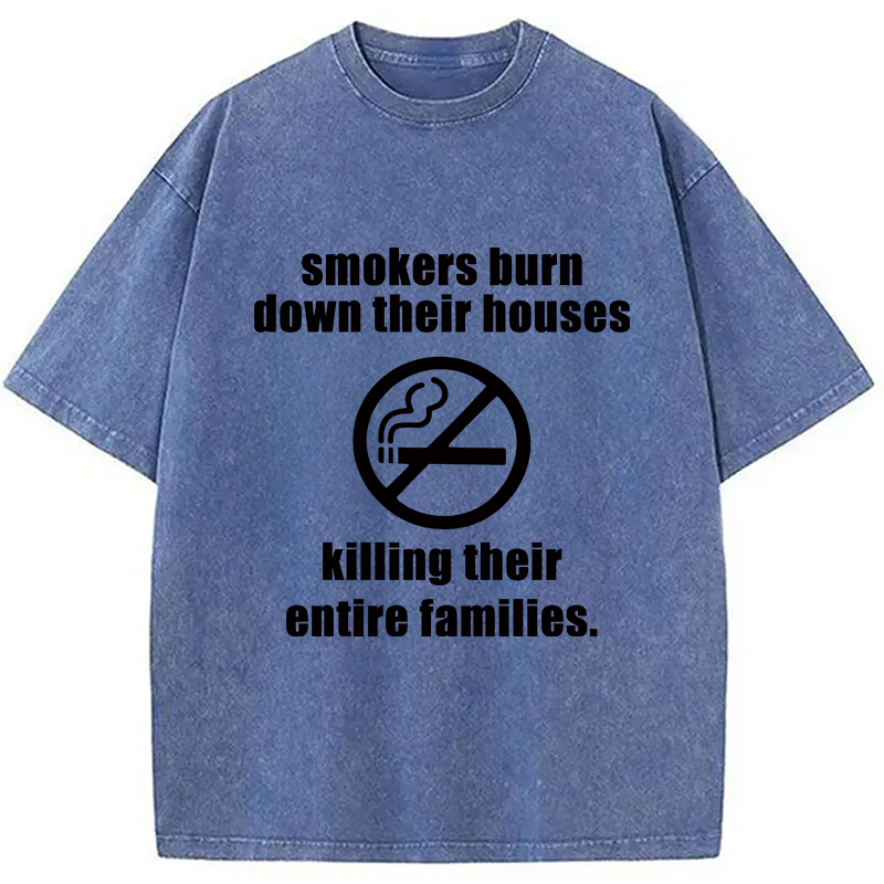 Modecanvas No Smokers DTG Printing Washed T-Shirt