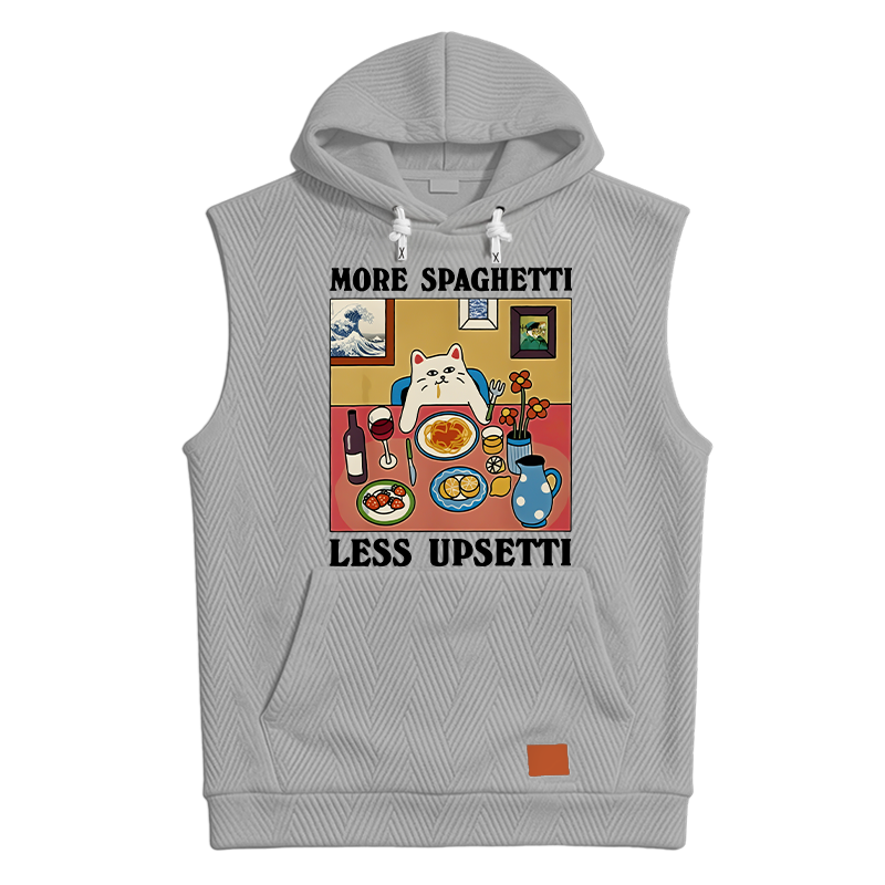 Modecanvas More Spaghetti Less Upsetti Hooded Tank