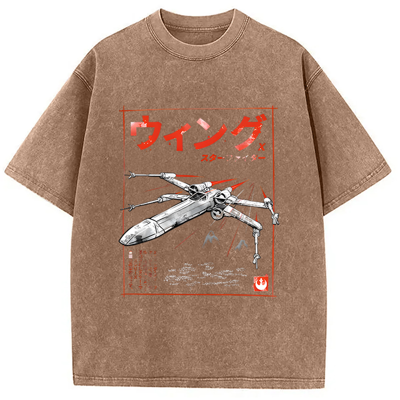 Modecanvas X-wing Fighter Japanese Washed T-Shirt