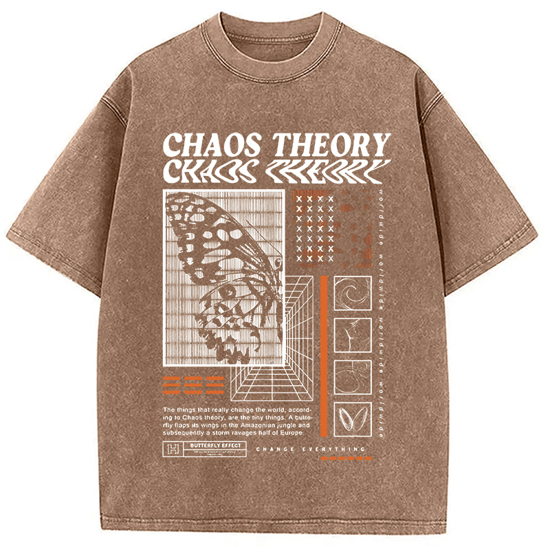 Modecanvas Chaos Theory DTG Printing Washed T-Shirt-modecanvas