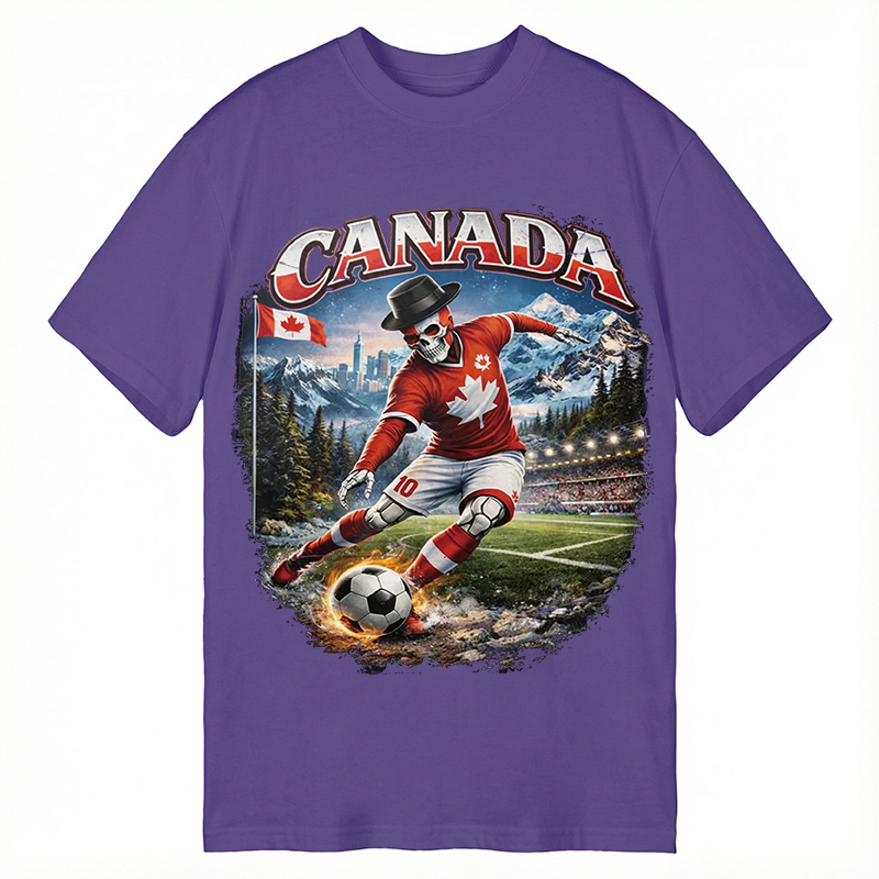Modecanvas Canada Soccer Vintage DTG Printing Classic T-Shirt-modecanvas
