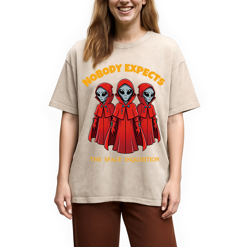 Modecanvas Alien Space Inquisition DTG Printing Washed T-Shirt