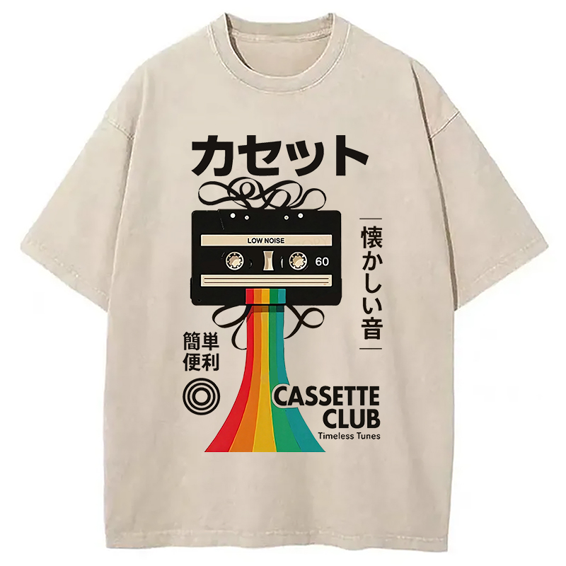 Modecanvas Colored Tape Washed T-Shirt