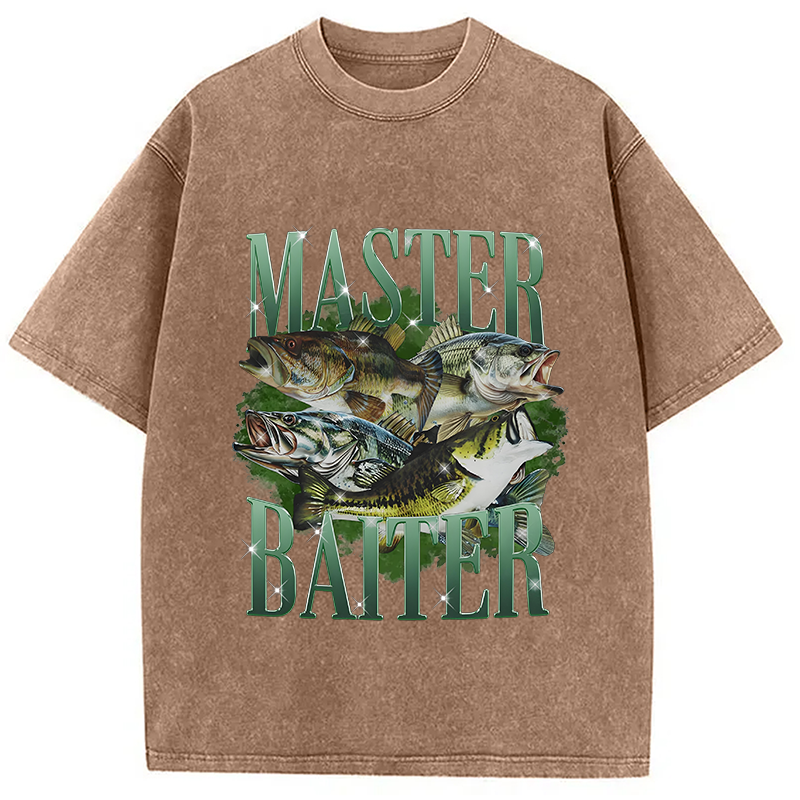 Modecanvas Master Baiter Retro Washed T-Shirt-modecanvas