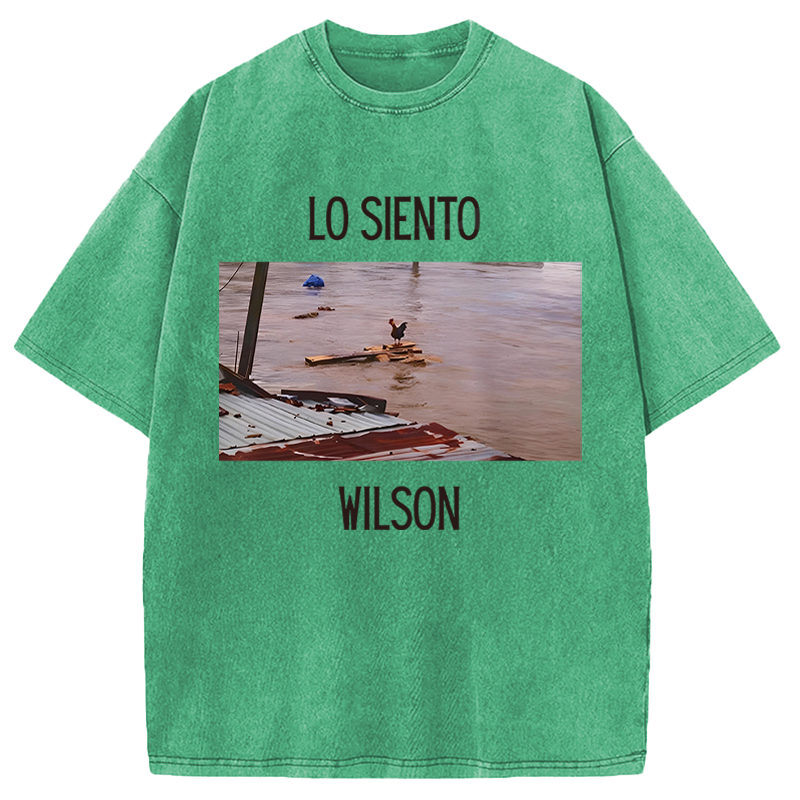 Modecanvas Wilson Chicken Meme DTG Printing Washed T-Shirt
