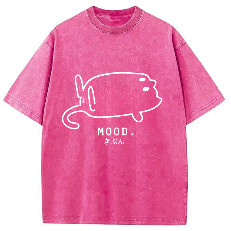 Modecanvas Bad Mood Washed T-Shirt