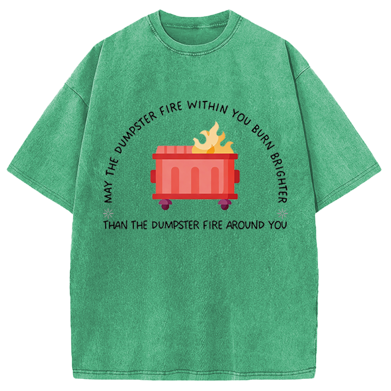 Modecanvas Burn Brighter Funny DTG Printing Washed T-Shirt