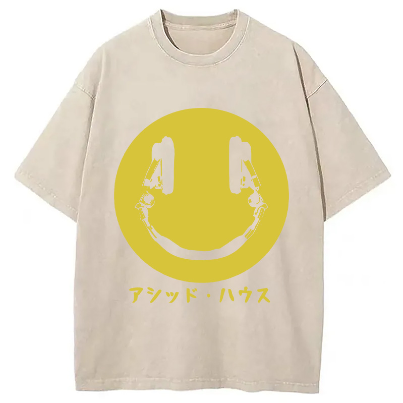 Modecanvas House Music Japan Washed T-Shirt