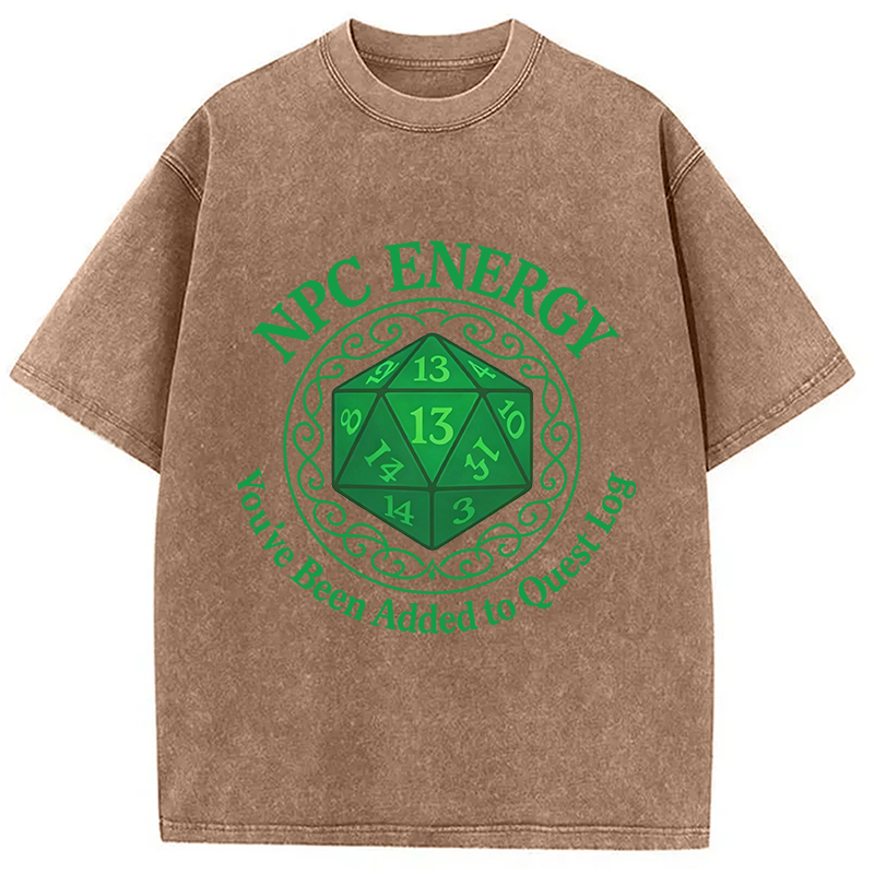 Modecanvas NPC Energy DTG Printing Washed T-Shirt