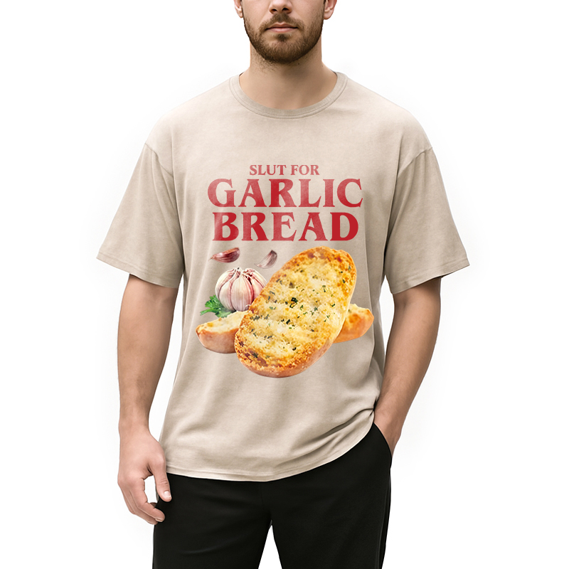 Modecanvas Slut For Garlic Bread DTG Printing Washed T-Shirt