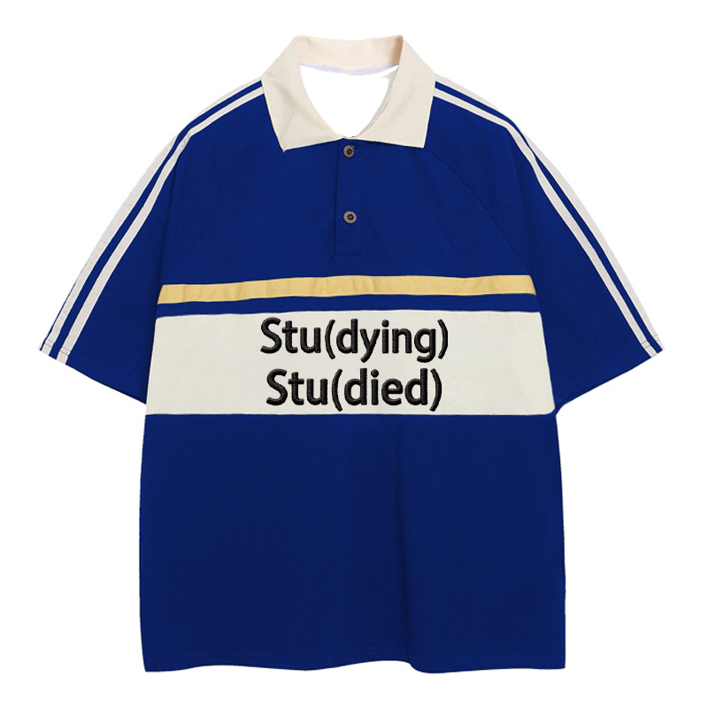 Modecanvas Study? Student? Polo Embroidered T-Shirt