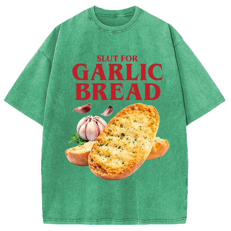 Modecanvas Slut For Garlic Bread DTG Printing Washed T-Shirt