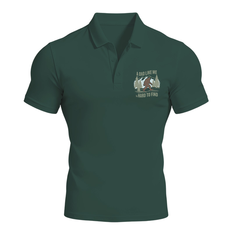 Modecanvas Bigfoot Funny Camping Dad Polo Shirt