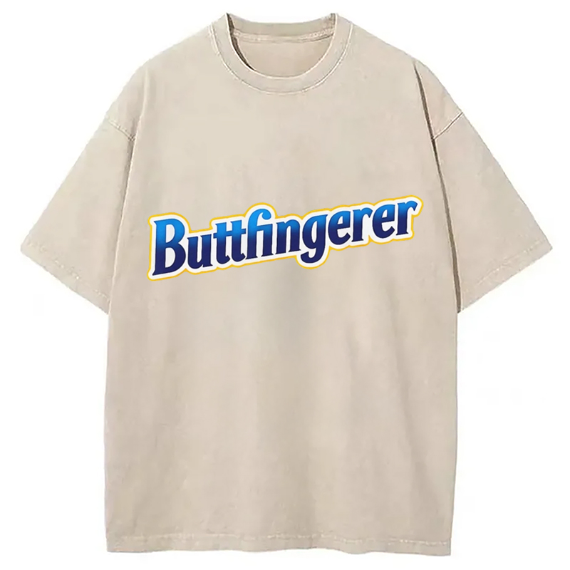 Modecanvas Buttfingerer Meme Funny Washed T-Shirt