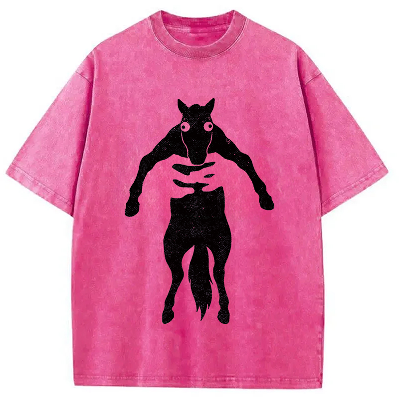 Modecanvas Hold Your Horse DTG Printing Washed T-Shirt