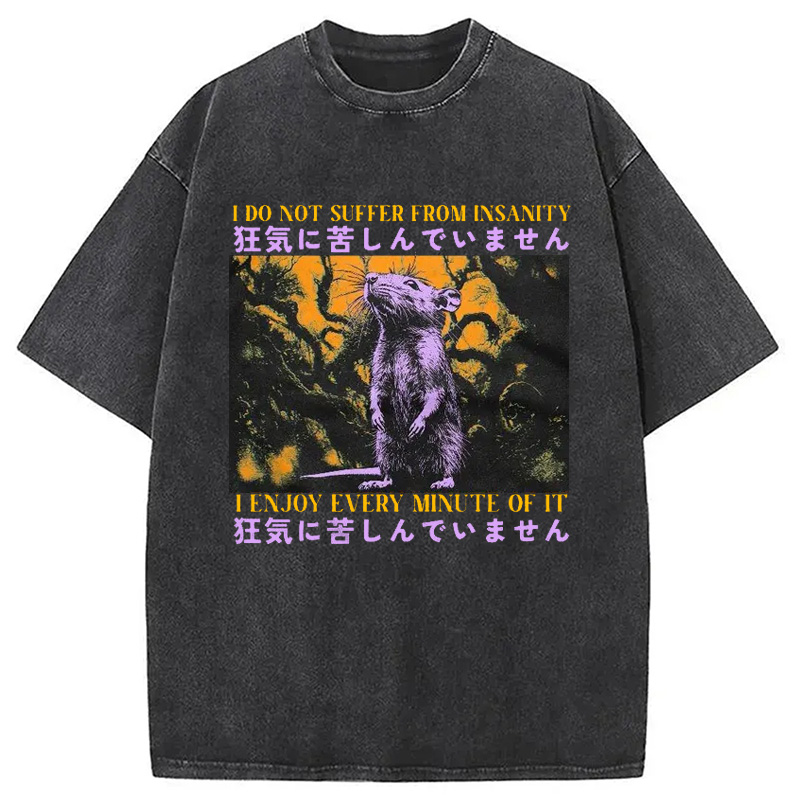 Modecanvas I Enjoy Every Minute Of It Japanese Washed T-Shirt
