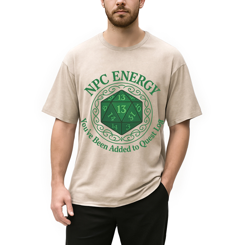 Modecanvas NPC Energy DTG Printing Washed T-Shirt
