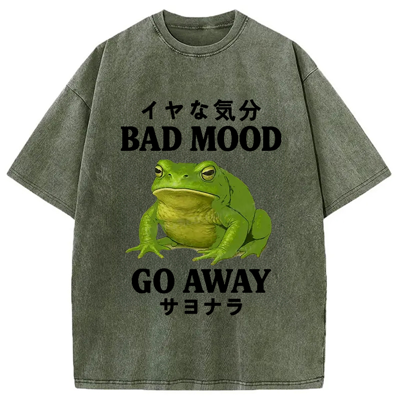 Modecanvas Goodbye To Bad Moods Washed T-Shirt