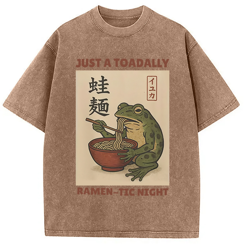 Modecanvas Toadally Fun Ramen Washed T-Shirt