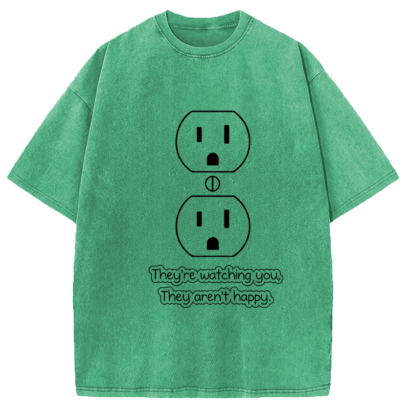 Modecanvas Sad Socket DTG Printing Washed T-Shirt
