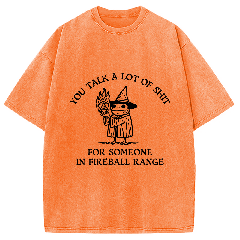 Modecanvas You Talk A Lot DTG Printing Washed T-Shirt