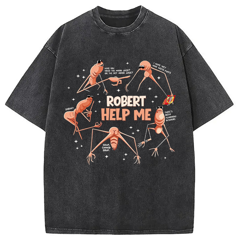 Modecanvas Robert Help Me DTG Printing Washed T-Shirt