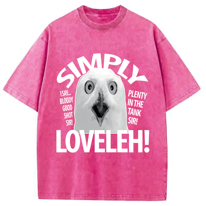 Modecanvas Simply Loveleh Owl DTG Printing Washed T-Shirt