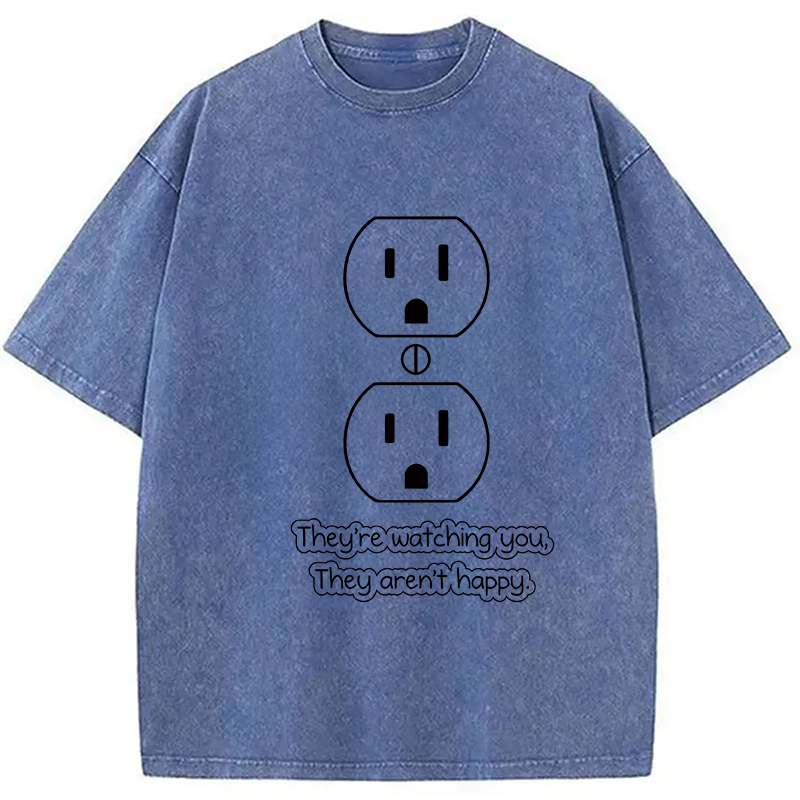 Modecanvas Sad Socket DTG Printing Washed T-Shirt