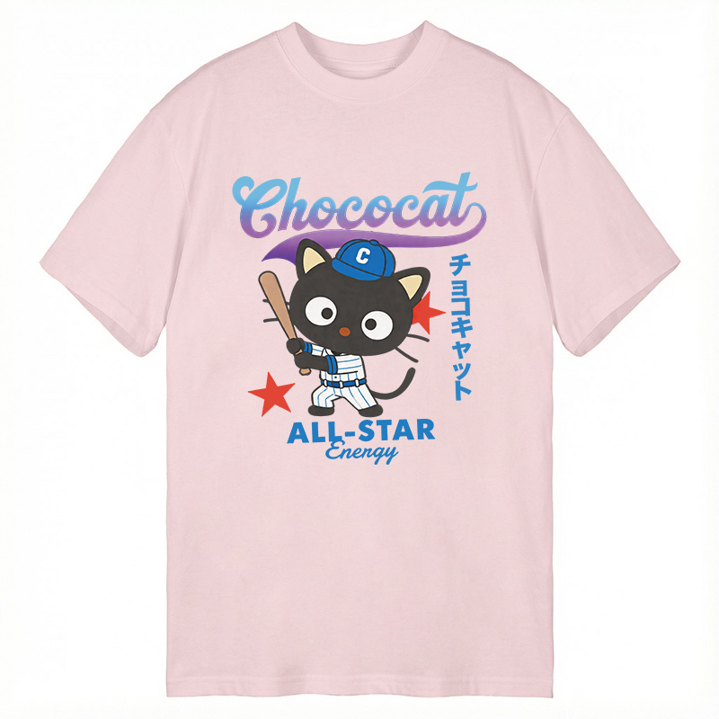 Modecanvas Chococat Baseball DTG Printing Classic T-Shirt-modecanvas