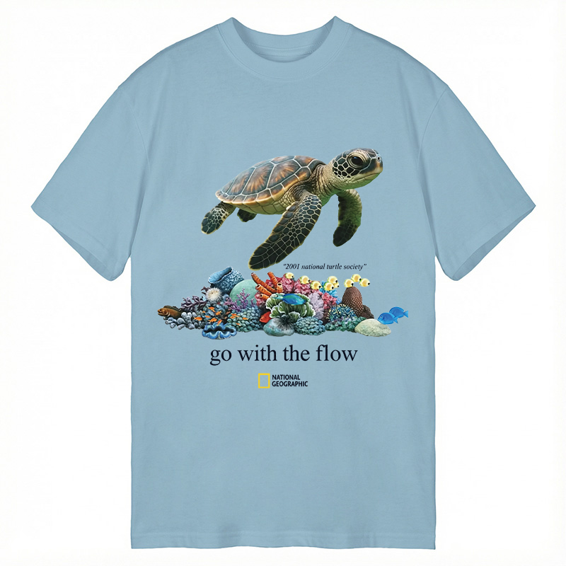 Modecanvas Go With The Flow 2001 DTG Printing Classic T-Shirt-modecanvas