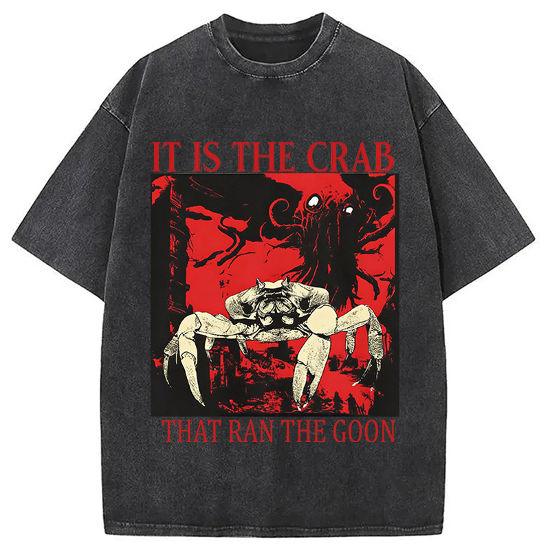 Modecanvas It is the Crab Meme Washed T-Shirt