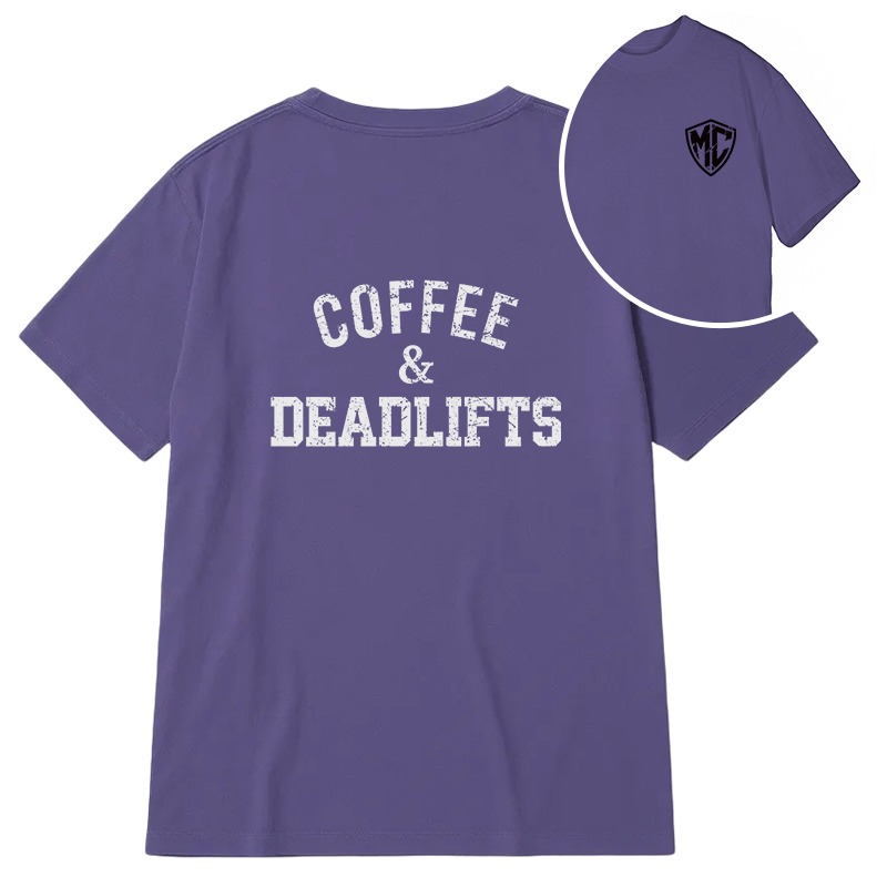 Modecanvas Coffee and Deadlifts DTG Printing Back Classic T-Shirt