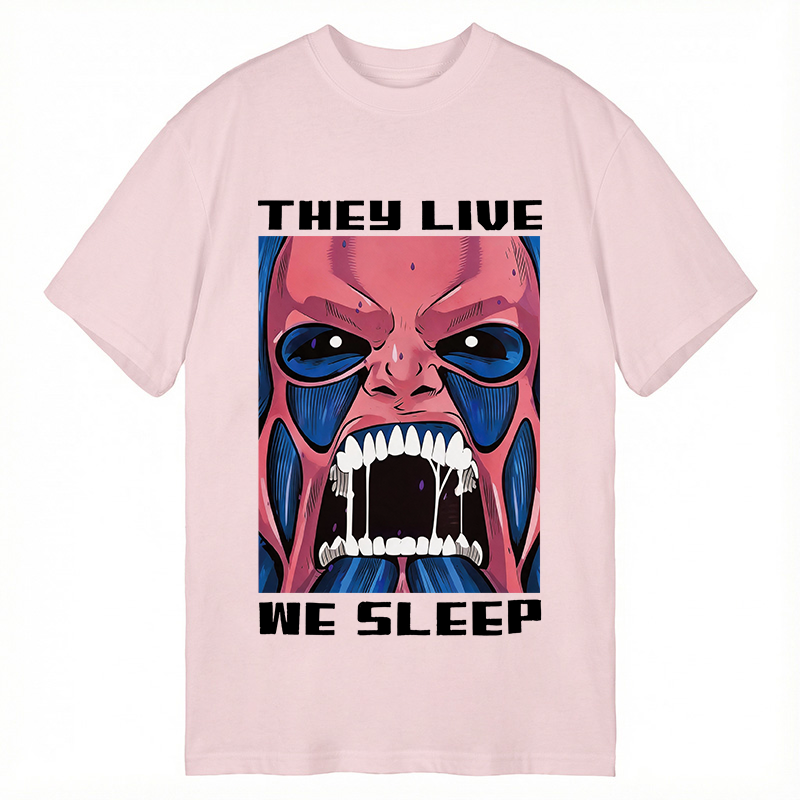 Modecanvas They Live We Sleep DTG Printing Classic T-Shirt-modecanvas