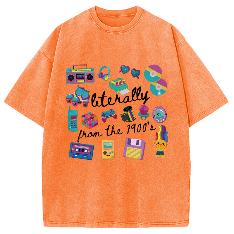 Modecanvas Literally From The 1900s DTG Printing Washed T-Shirt