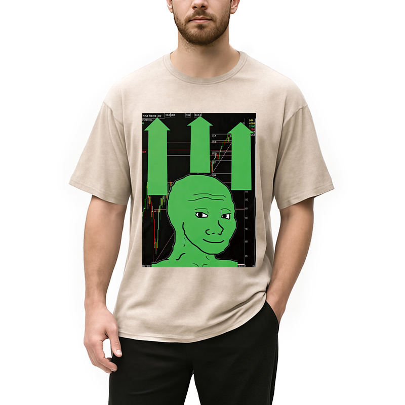 Modecanvas Wojak Hodls Forever DTG Printing Washed T-Shirt