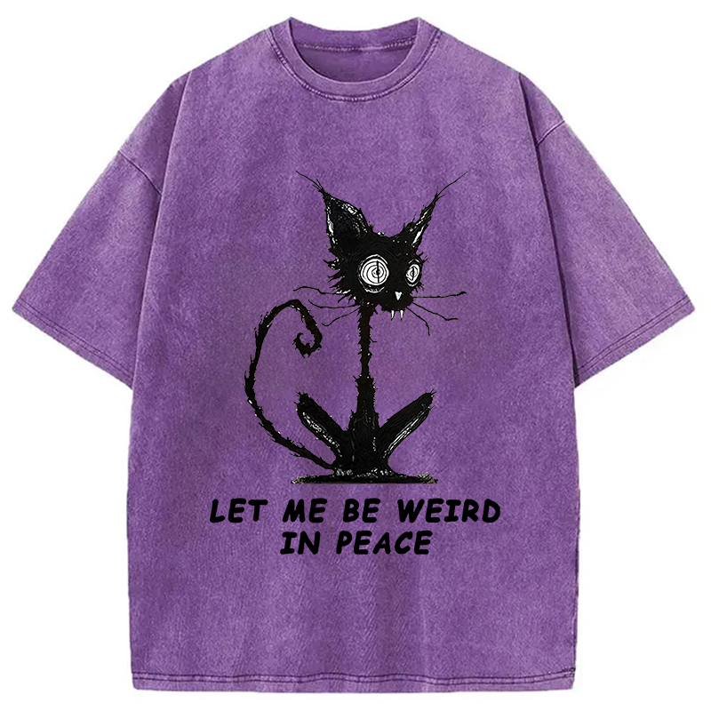 Modecanvas Cat Gradually Became Strange Washed T-Shirt