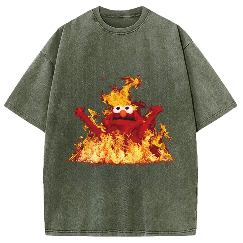 Modecanvas Hellmo Rise Meme DTG Printing Washed T-Shirt