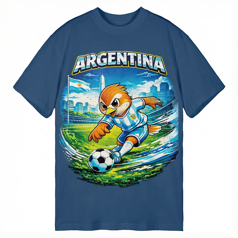 Modecanvas Argentina Rooster Soccer DTG Printing Classic T-Shirt-modecanvas