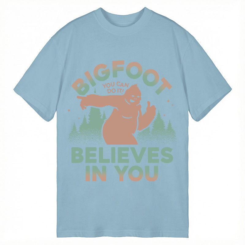 Modecanvas Bigfoot Believes In You DTG Printing Classic T-Shirt-modecanvas