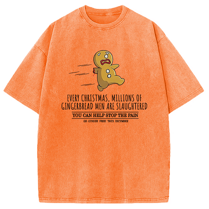 Modecanvas Gingerbread Man Disaster Washed T-Shirt