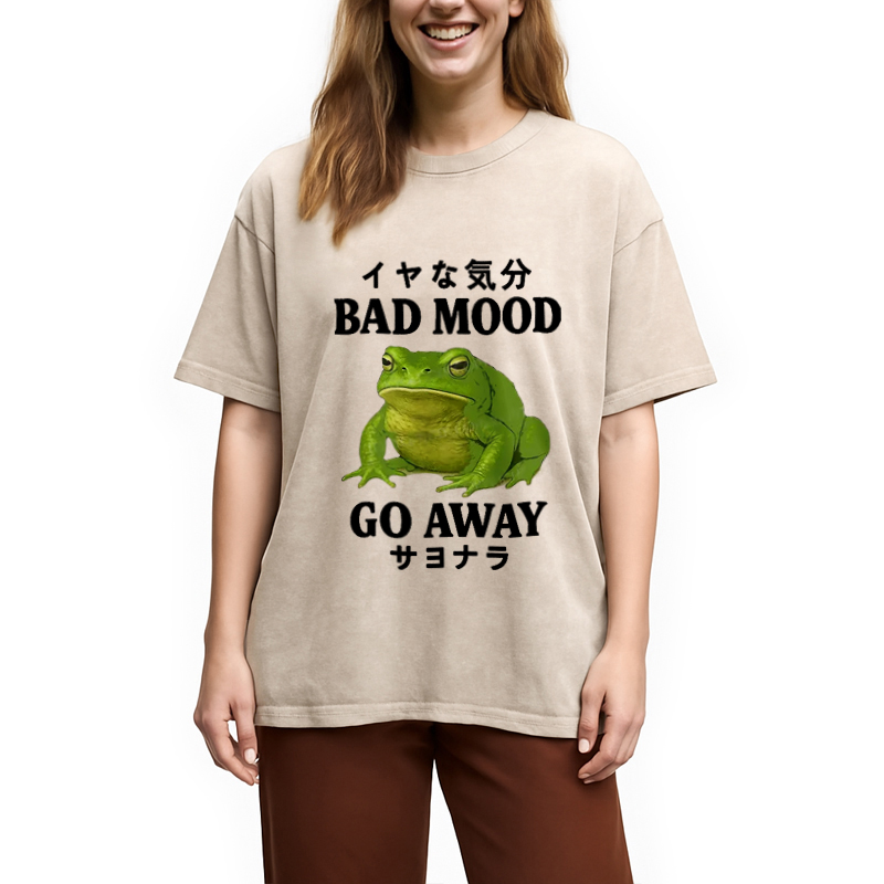 Modecanvas Goodbye To Bad Moods Washed T-Shirt