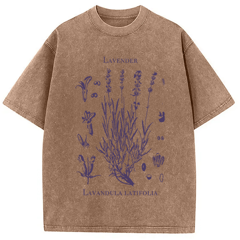Modecanvas Retro Lavender DTG Printing Washed T-Shirt