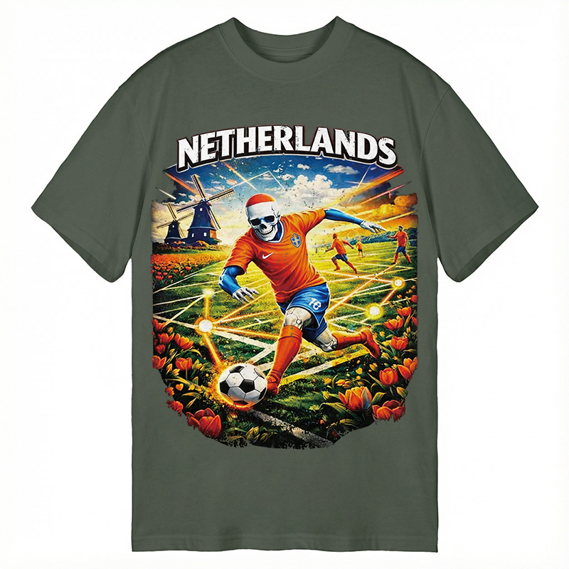 Modecanvas Holland Football DTG Printing Classic T-Shirt-modecanvas
