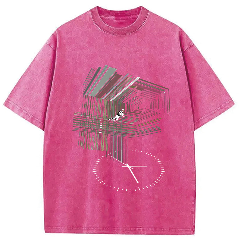Modecanvas Secret Behind Bookshelf Washed T-Shirt