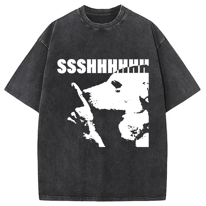 Modecanvas Urban Dog Meme DTG Printing Washed T-Shirt