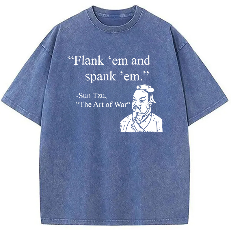 Modecanvas The Art Of War Funny Washed T-Shirt
