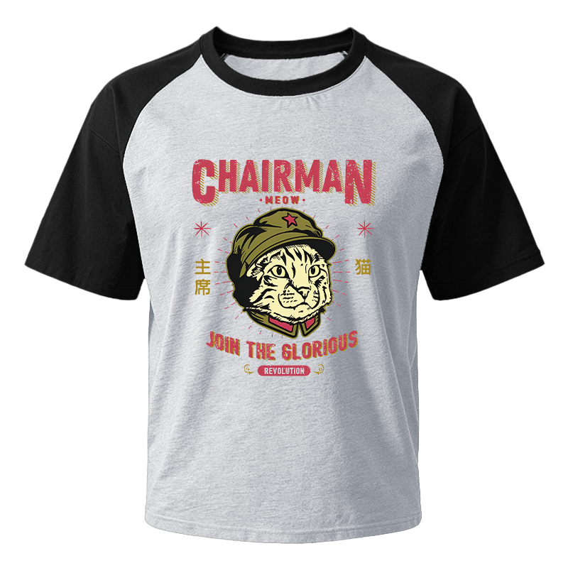 Modecanvas Chairman Meow Raglan T-Shirt