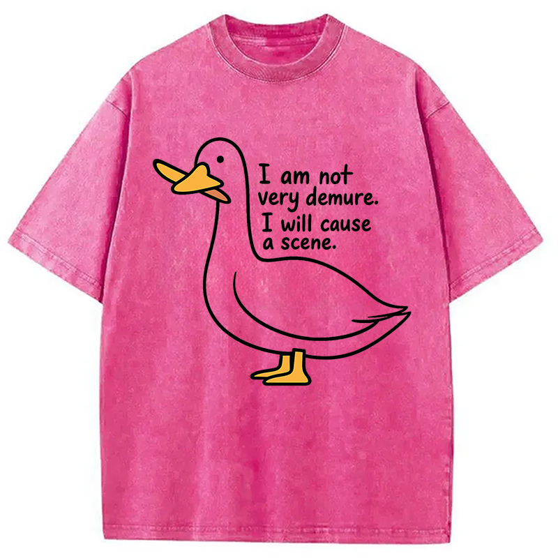 Modecanvas Very Demure Goose Washed T-Shirt